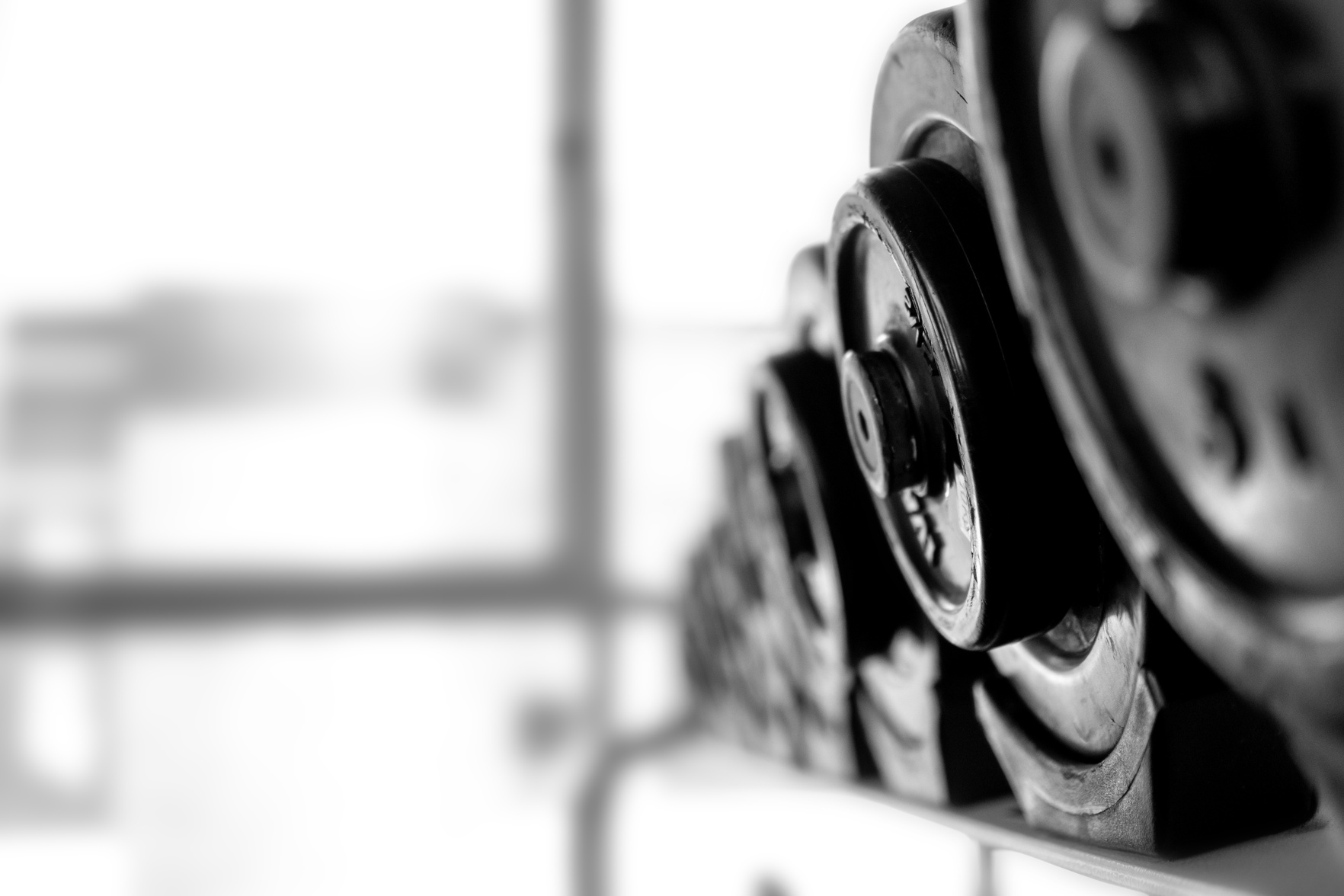 dumbbells with  Fitness Gym background